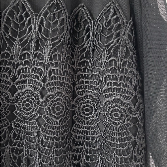 Elegant Black Lace Sheer Top - Picture 4 of 5